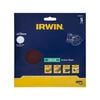  IRWIN 178mm 120 Grit No Holes Quick Fit Random Orbital Sanding Discs - 5 Pack