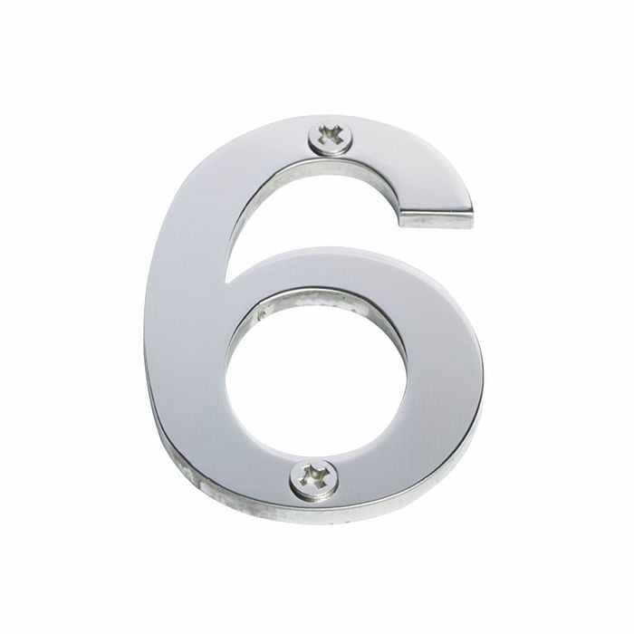 Sandleford 60mm Stainless Steel House Number 6