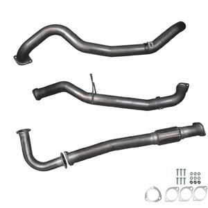 Ignite Exhausts Turbo Back For Nissan Gu Patrol 4.2l Coil Spring Ute 3" No Dump Pipe With Pipe Only Raw Aluminised Steel