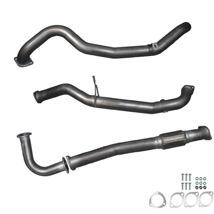 Ignite Exhausts Turbo Back For Nissan Gu Patrol 4.2l Coil Spring Ute 3" No Dump Pipe With Pipe Only Raw Aluminised Steel