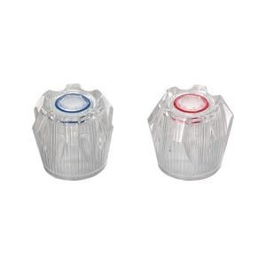 Shaw & Mason Clear PVC Six Point Style Handles - Pair