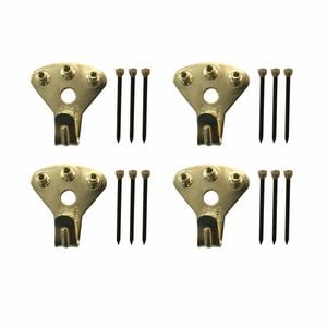 Everhang 45kg Brass Plated Heavy-Duty Picture Hanging Angle Drive - 4 Pack