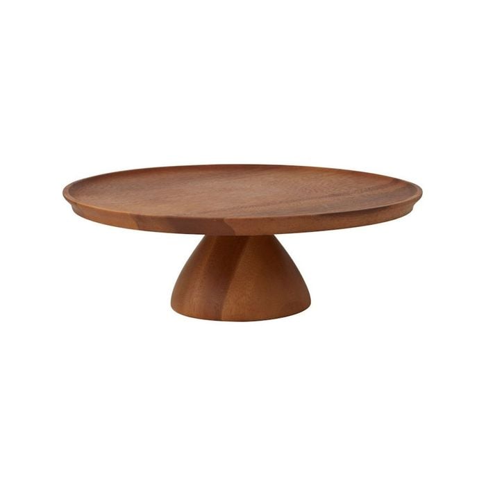 Davis And Waddell Acacia Wood Footed Cake Stand
