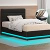 Alfordson Bed Frame King Single Rgb Led Gas Lift