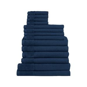 Jenny Mclean Royal Excellency 600GSM 14PC Bath Linen Set 4Bath-Towels+4Hand-Towels+4 Face Towels+2 Bath Mat