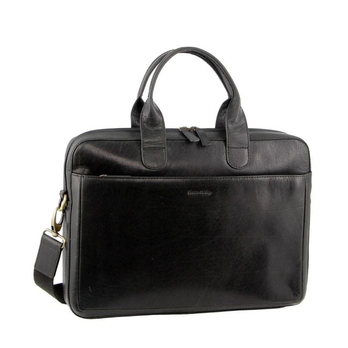 Pierre Cardin s Italian Leather 15" Laptop Computer  Black