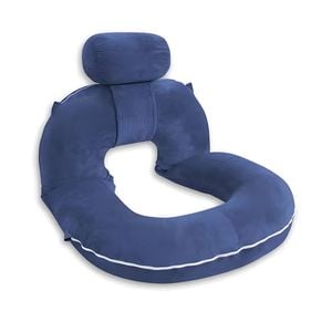 Catzon U-shaped Pregnancy Pillow Sleeping Multi-use Head Neck-navy Blue