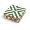 Green Geometric Resin Coasters (set Of 4)