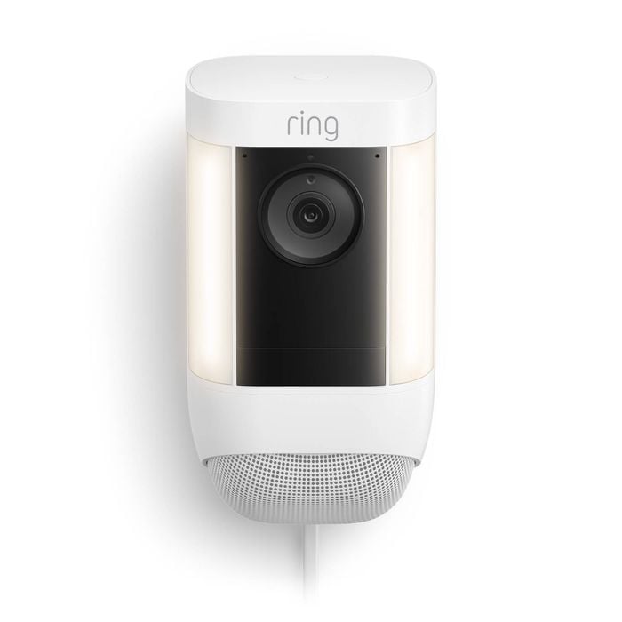 Ring White 2K Plug-in Spotlight Cam Pro
