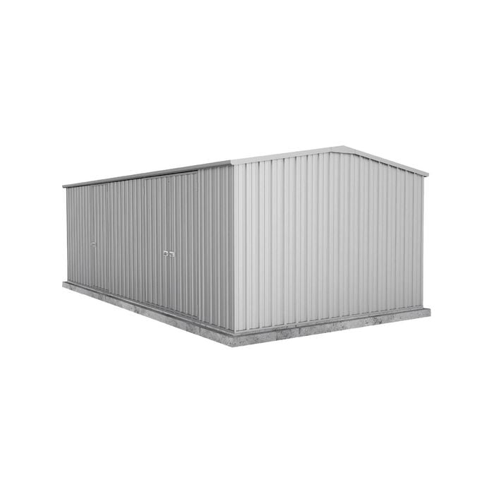 Absco Sheds 5.96 x 3.00 x 2.06m Zincalume Workshop Three Door Garden Shed