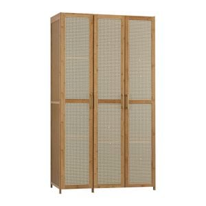 Oikiture Wardrobe Clothes Storage Cabinet Large Cupboard 3 Doors 6 Shelves