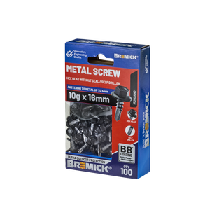 Bremick Metal Hex Screw 10g x 16mm B8 IR PK100