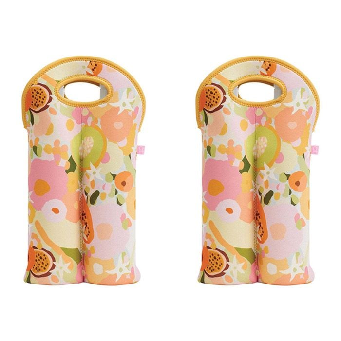 2PK Annabel Trends Neoprene Double Bottle Bag 24x38cm - Tutti Fruitti