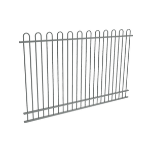 ProtectorAl 2400 x 1500mm Monument Aluminium Pool Fence Panel Loop Top With Mid Rail