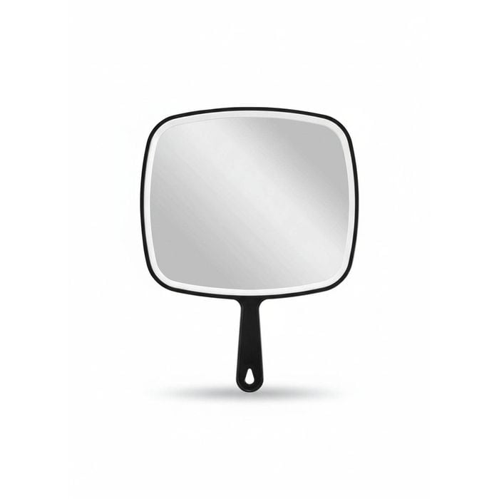 Extra Large Black Handheld Mirror with Handle (31,5 x 23 cm)