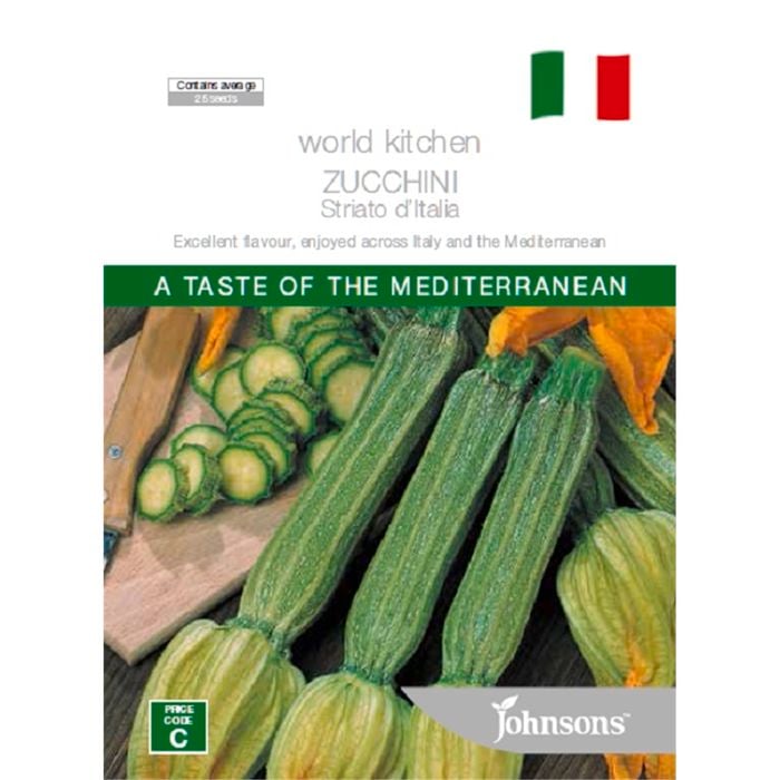 Johnsons Seed Zucchini Striato D'Italia World Kitchen