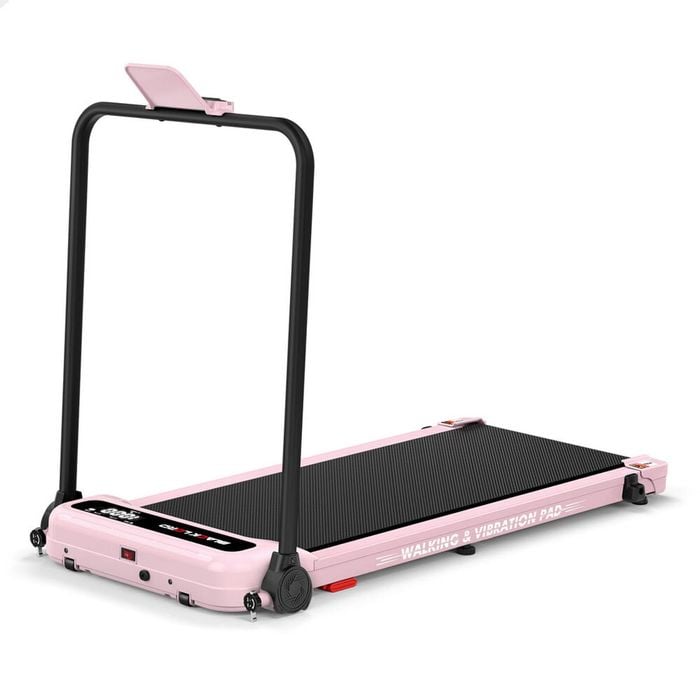 BLACK LORD Treadmill Walking Vibration Pad Foldable Incline Magnetic Remote Pink