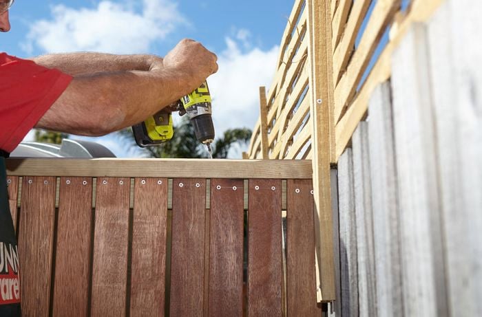 DIY Step Image - How to build a timber screen . Blob storage upload.