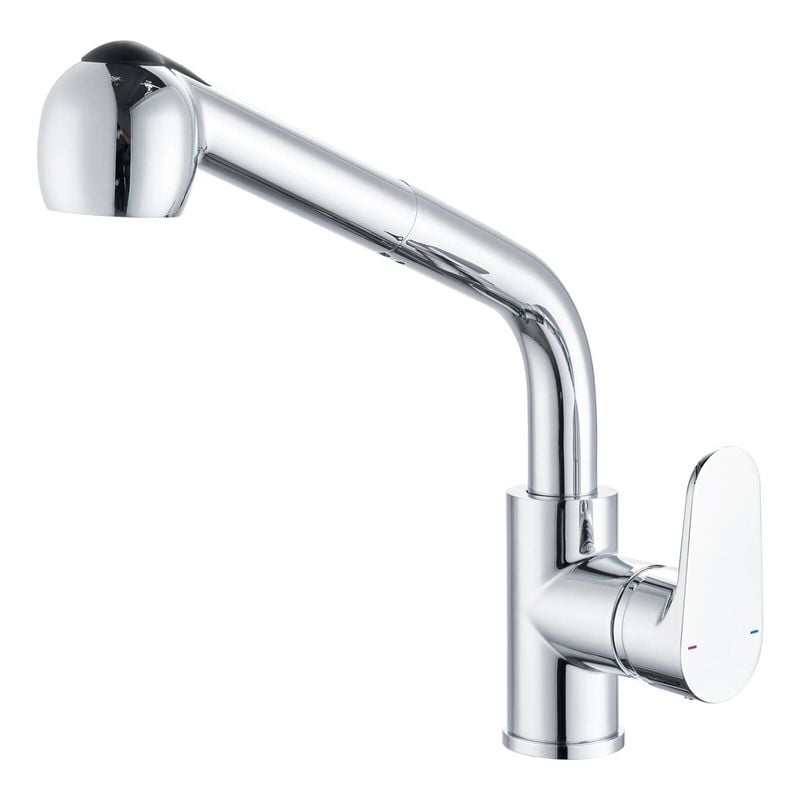 Mondella Cadenza 40mm Chrome Angled Multi-Function Sink Mixer WELS 5 Star 6L/min