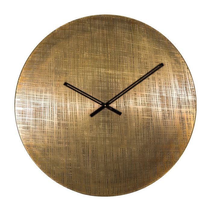 Ssh Collection Etcha 76cm Wide Round Wall Clock - Etched Antique Brass