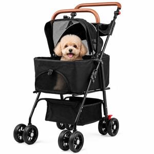 Advwin Pet Stroller Pram Dog Cat Carrier Cage Travel Pushchair Foldable