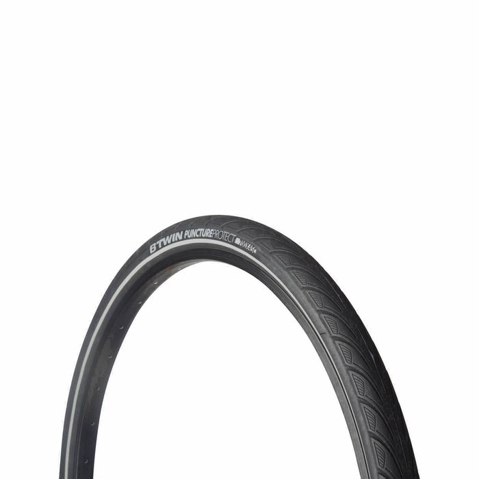 Decathlon - City5 Protect 26X1.75 City Bike Tyre - Etrto 44-559 - Black - One Size