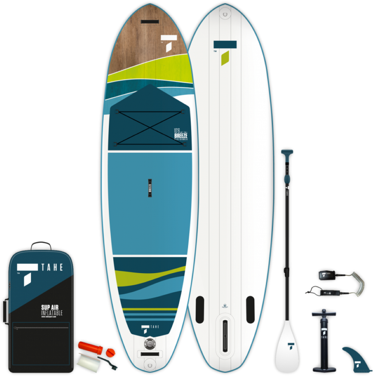 Tahe 10'6 Breeze SUP Performer Inflatable Stand Up Paddle Board w/Accessories Bunnings Australia