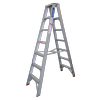 Indalex 2.1m 135kg Industrial Aluminium Tradesmen Double Sided Step Ladder