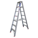 Indalex 2.1m 135kg Industrial Aluminium Tradesmen Double Sided Step Ladder