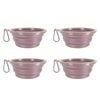 4PK Ibiyaya Quick Bite Collapsible Travel Pet Bowl for Water Brown/Aubergine