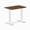 Desky Fixed Height Mini Hardwood Office Desk White Frame 80cm