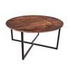 Modern Round Coffee Table for Living Room - Brown