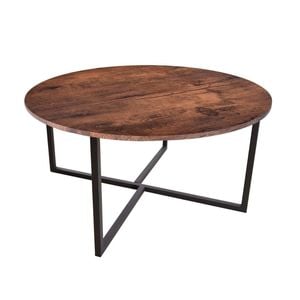 Modern Round Coffee Table for Living Room - Brown