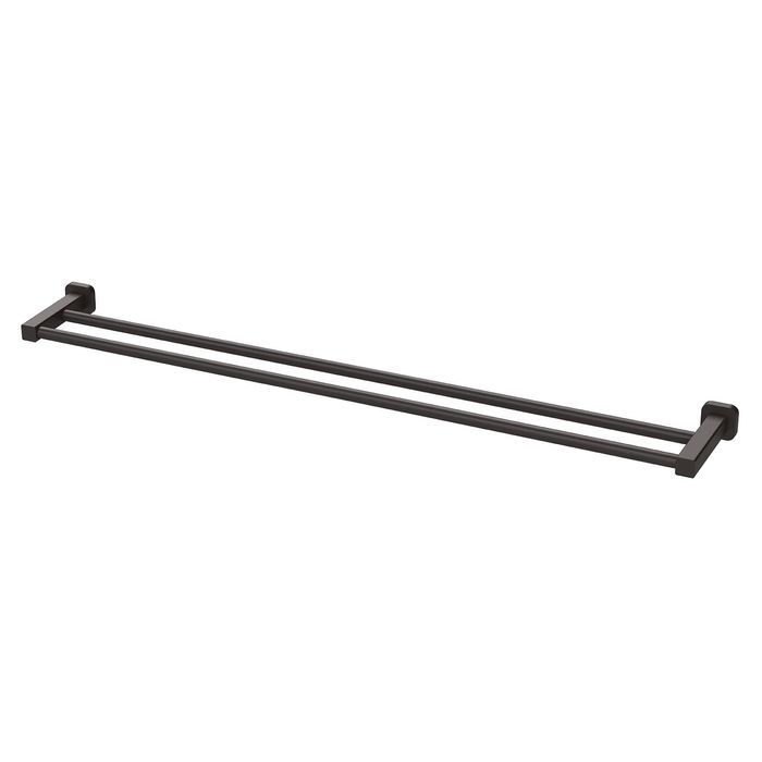 Mondella Matte Black 600mm Overture Double Towel Rail