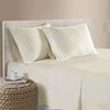 400TC 100% Cotton Sateen Premium Sheet Set 40cm Wall Cream Double