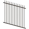 ProtectorAl 350 - 1200 x 1200mm Black Satin Raked Up to 15º Picket Top Pool Fence Panel - Black