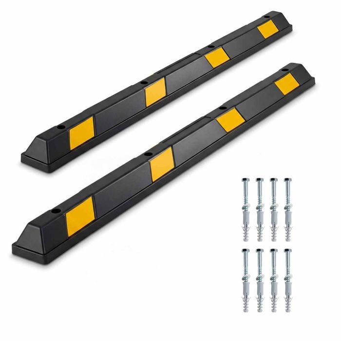 Costway 2x 1.8m Rubber Parking Curb Wheel Driveway Stopper Block Garage