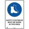 Pinnacle Signage 600 x 400mm Safety Footwear Must Be Worn In This Area Sign
