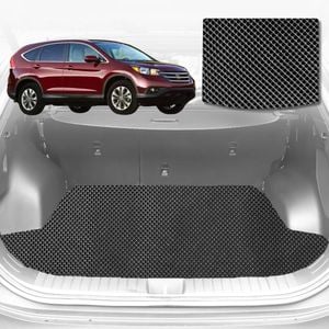 6D Diamond Car Boot Mat for Honda CR-V 2007-2012-Cargo Mat-Black-Outback GT