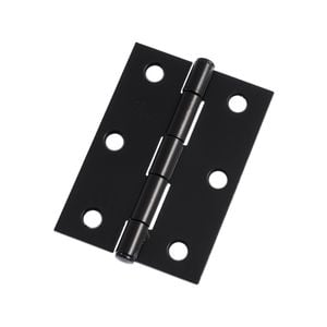 Lane 85mm Black Matte Fixed Pin Hinge Butt - 2 Pack