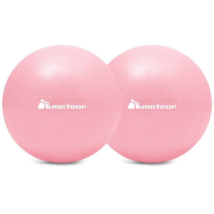 METEOR 25cm Mini Pilates Ball Dual-Pack in Pink
