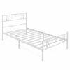 Costway Single Metal Bed Frame Modern Platform Headboard Footboard