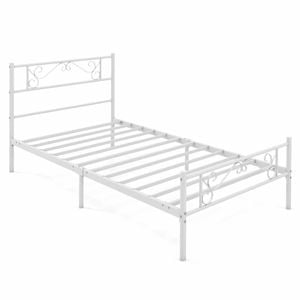 Costway Single Metal Bed Frame Modern Platform Headboard Footboard