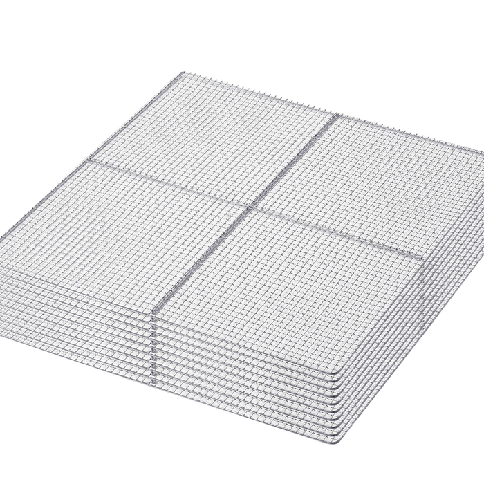 40x40cm Stainless Steel Mesh Trays - 10 Pack - Silver | Stainless Steel | Small