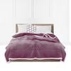 SOGA Light Purple Thick Flannel Throw Blanket 200x220cm
