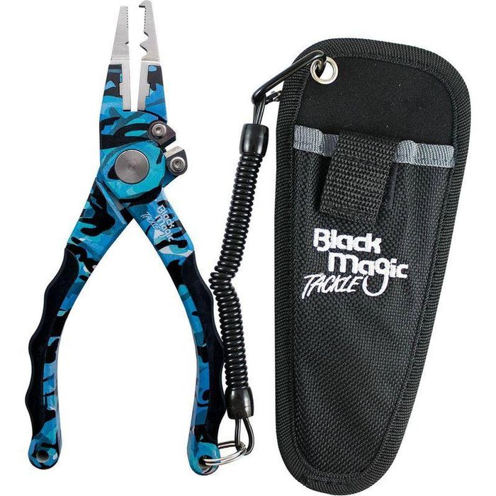 Black Magic Compact Fishing Pliers Blue
