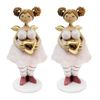 2PK Urban Curvy Angel Holding Heart Standing Decoration 17cm Pink