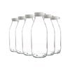 Argon Tableware Glass Milk Bottles With Silicone Lid - 1 Litre - Pack Of 6