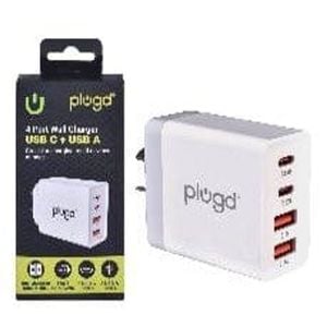 4 PORT  WALL CHARGER USB C+USB A