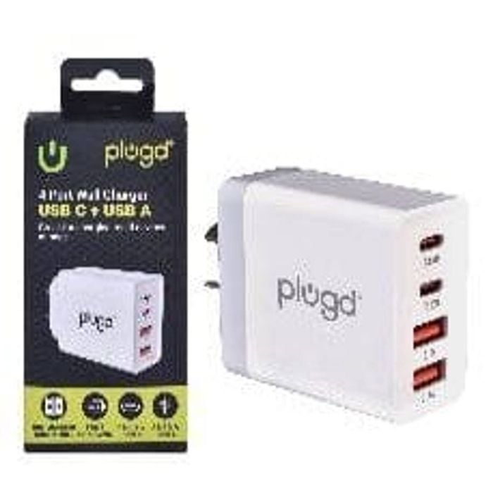 4 PORT  WALL CHARGER USB C+USB A